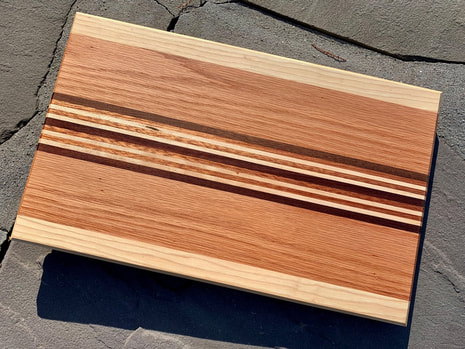 Maple & Red Oak Wooden Cutting Board
